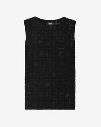 Gcds Monogram Macramè Tank Top | Men Knitwear Black | GCDS Spring/Summer 2023